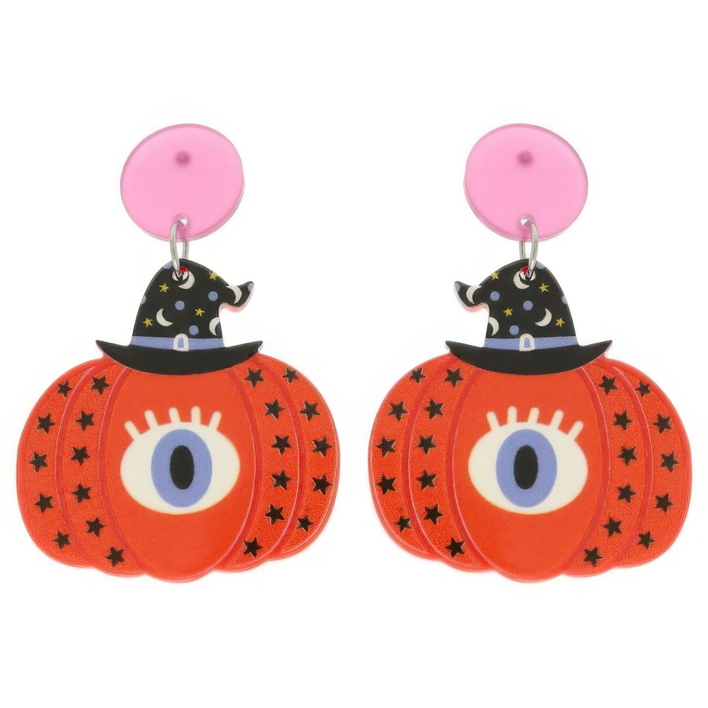 Halloween Bewitched Pumpkin Earrings - Tigbul's Variety Fashion Shop