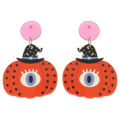 Halloween Bewitched Pumpkin Earrings - Tigbul's Variety Fashion Shop