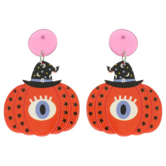 Halloween Bewitched Pumpkin Earrings - Tigbul's Variety Fashion Shop