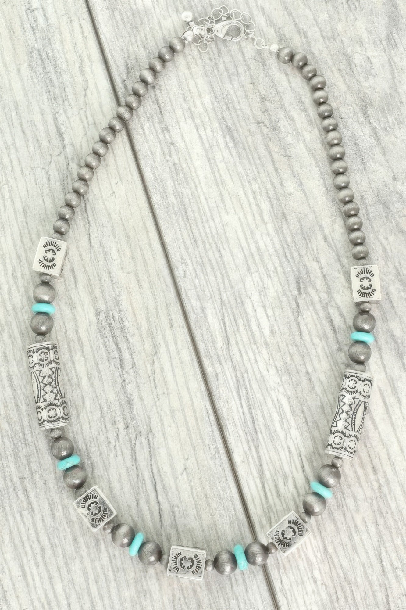 Western Theme Navajo Barrel Bead Necklace - Tigbul's Variety Fashion Shop