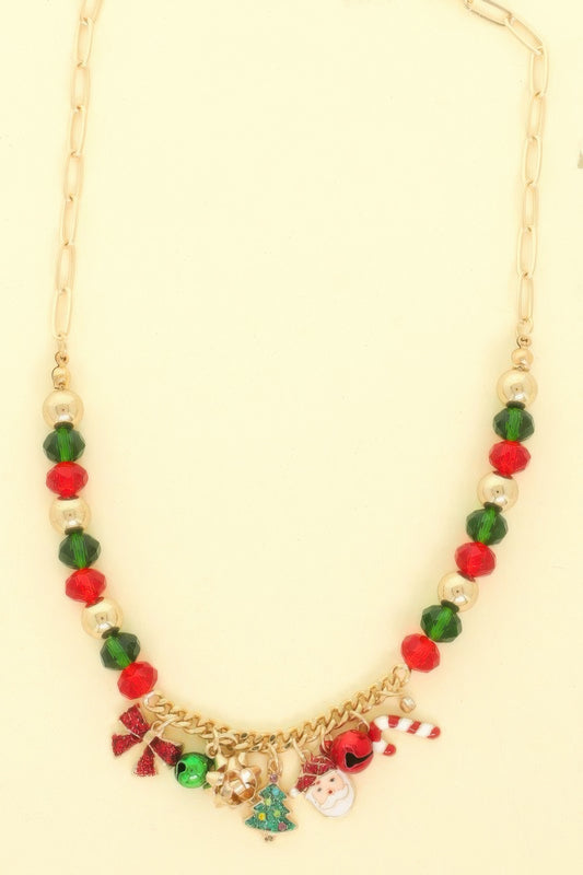 Christmas Multi Charm Necklace - Tigbul's Variety Fashion Shop