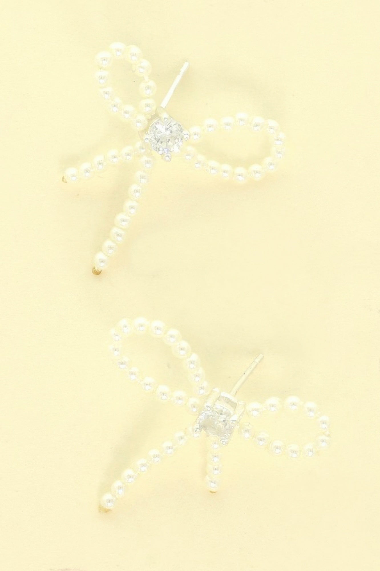 Jeweled Long Tail Bow Ribbon Earrings - Tigbul's Variety Fashion Shop