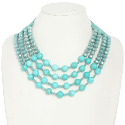 Multi-strand Wood Bead Necklace - Tigbul's Variety Fashion Shop