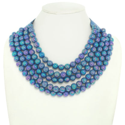 Multi-strand Wood Bead Necklace - Tigbul's Variety Fashion Shop