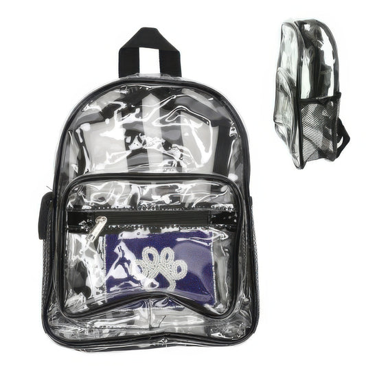 Clear Transparent Stadium Approved Backpack - Tigbul's Variety Fashion Shop