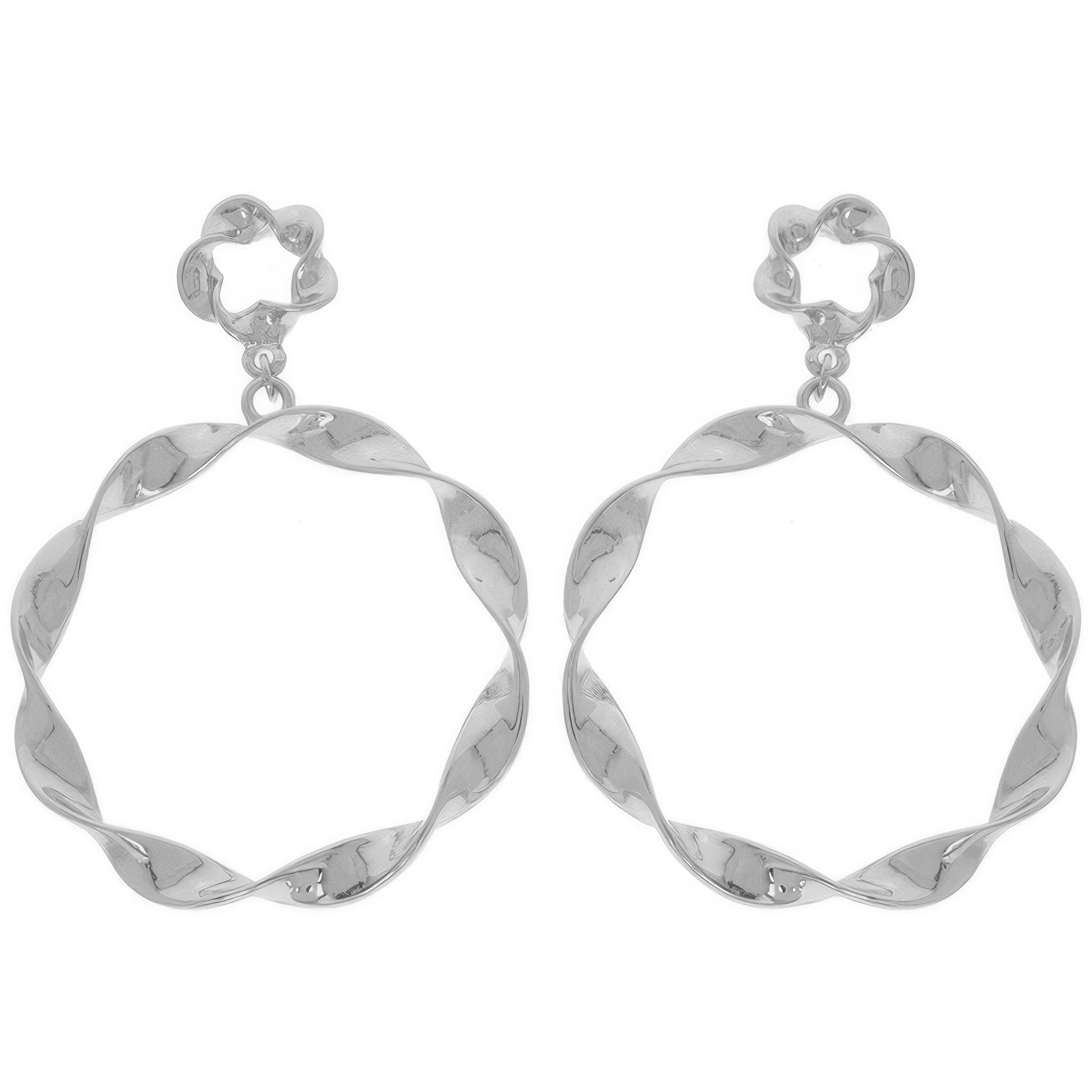 Swirl Edge Round Post Earrings - Tigbul's Variety Fashion Shop
