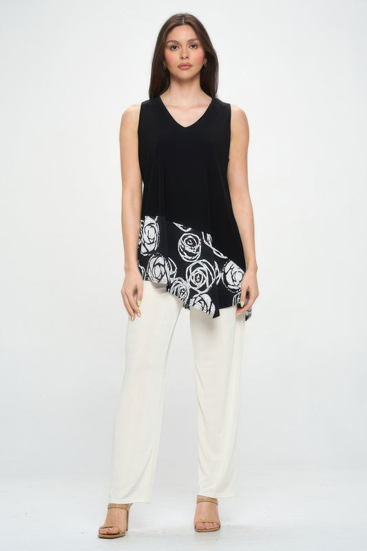 Hit Sleeveless Contrast Top - Tigbul's Variety Fashion Shop