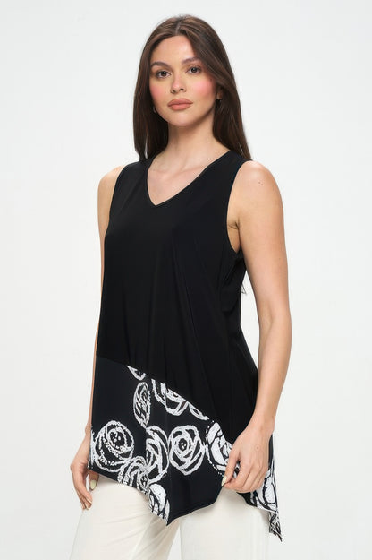Hit Sleeveless Contrast Top - Tigbul's Variety Fashion Shop