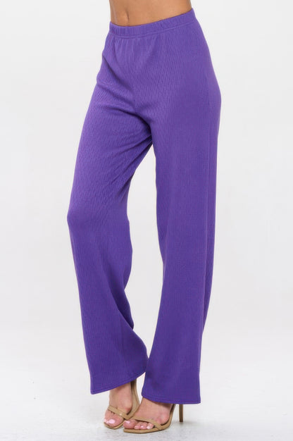 Cotton Acetate Flared Pants - Tigbul's Variety Fashion Shop