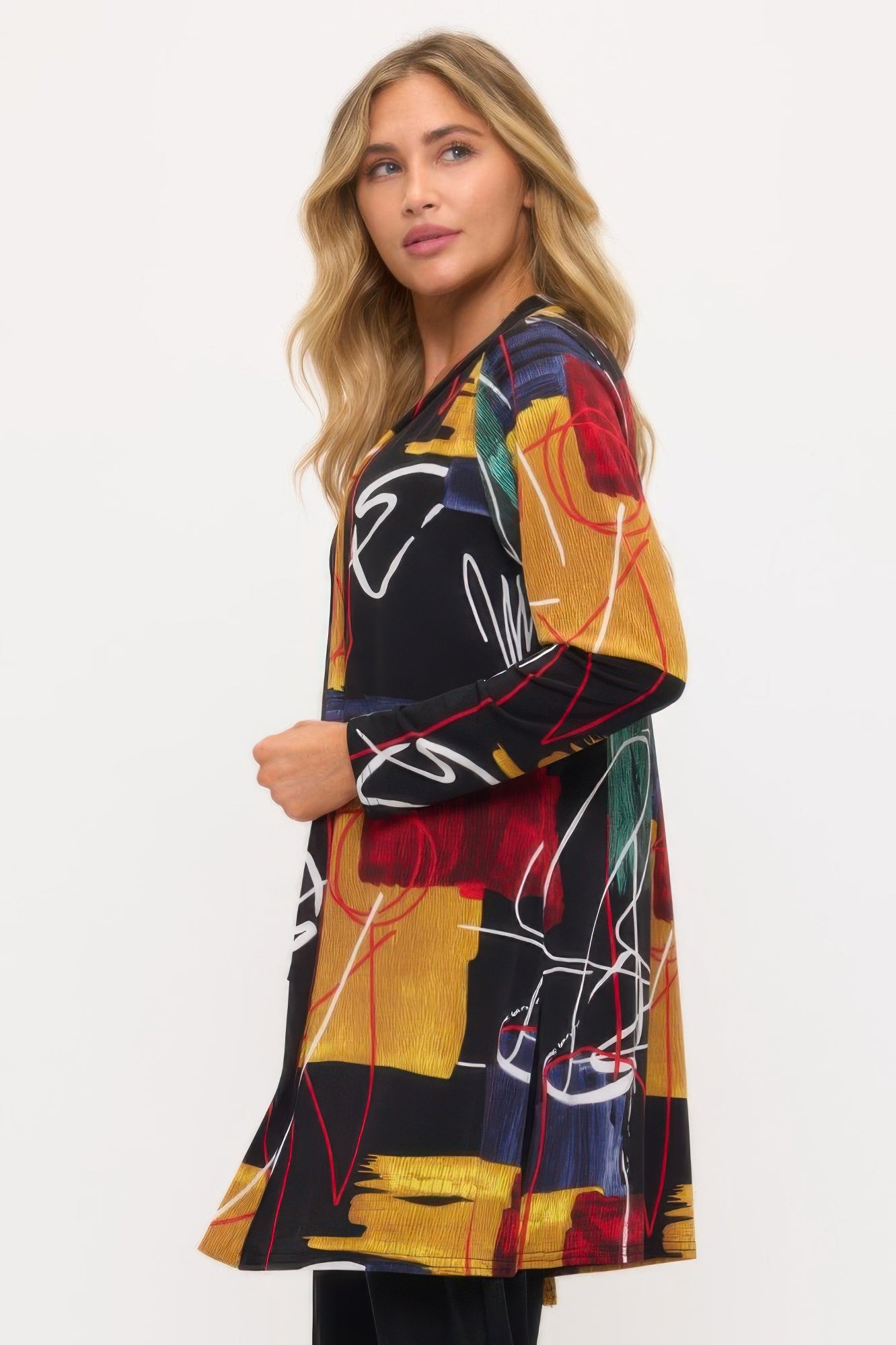 Long Sleeve Print Cardigan - Tigbul's Variety Fashion Shop