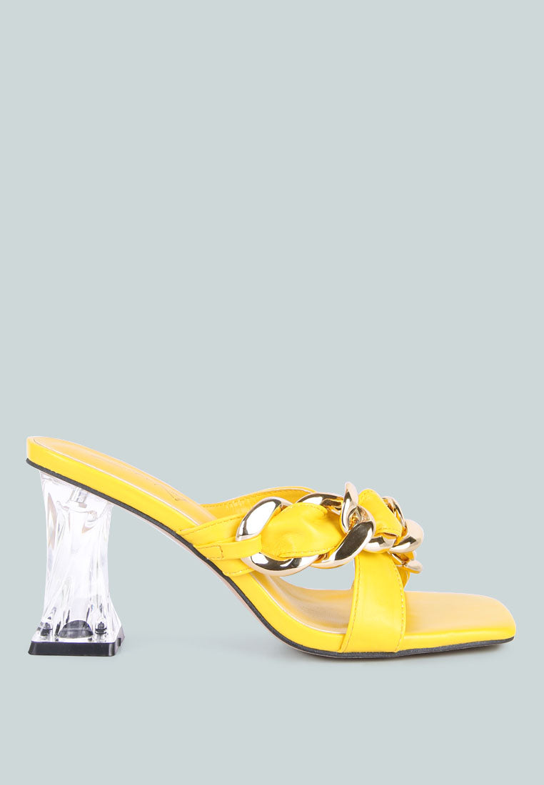 Wandy Link Chain Embellished Sandals - Tigbul's Variety Fashion Shop