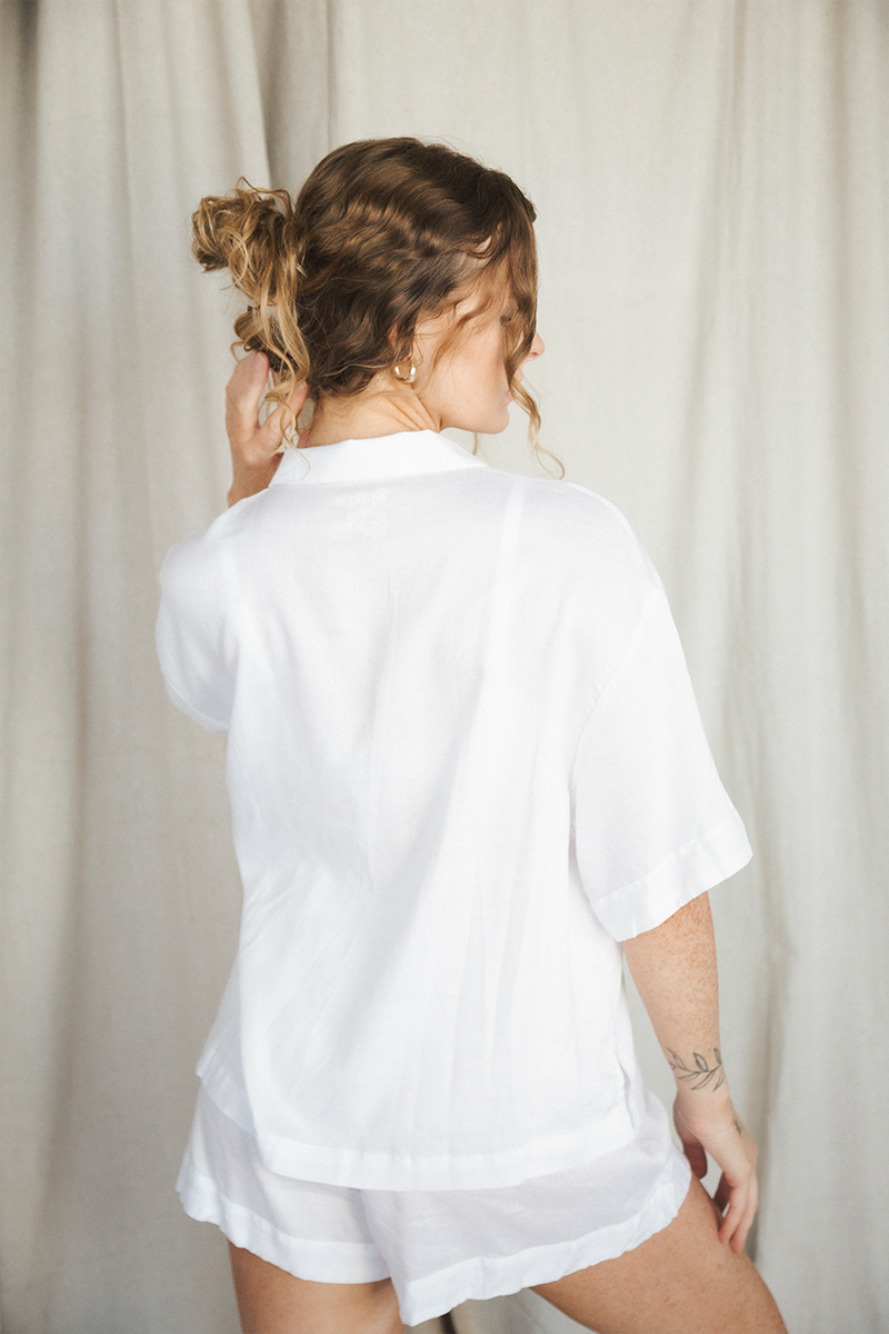 White Linen Matching Set - Tigbul's Variety Fashion Shop