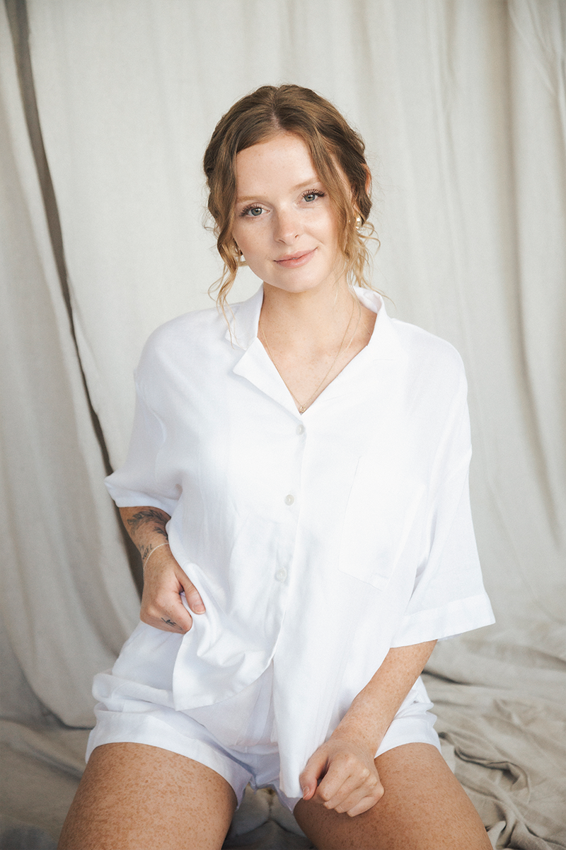 White Linen Matching Set - Tigbul's Variety Fashion Shop