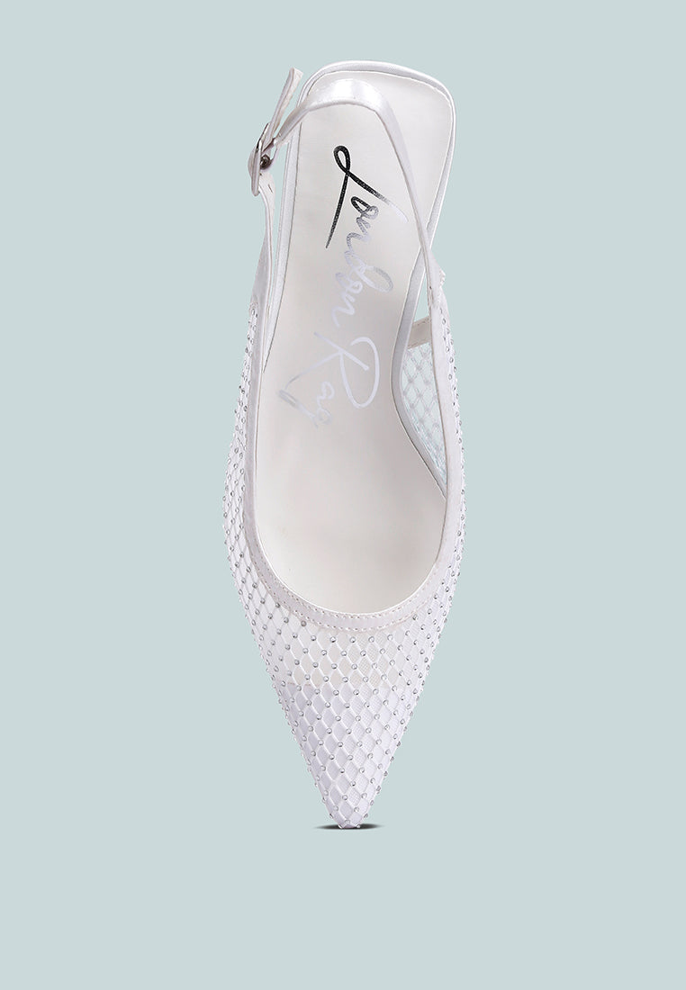 Siev Rhinestone Slingback Mules - Tigbul's Variety Fashion Shop