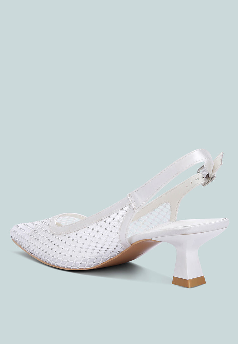 Siev Rhinestone Slingback Mules - Tigbul's Variety Fashion Shop