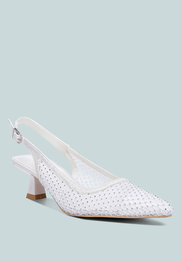 Siev Rhinestone Slingback Mules - Tigbul's Variety Fashion Shop