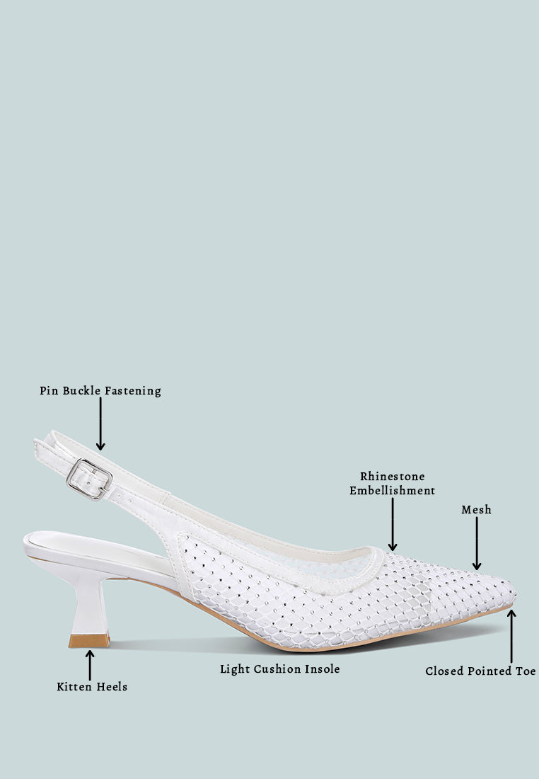 Siev Rhinestone Slingback Mules - Tigbul's Variety Fashion Shop