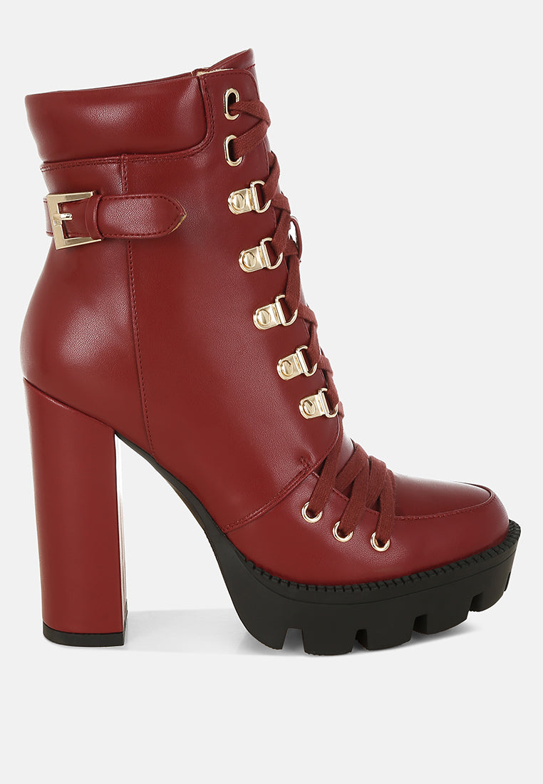 Willow High Block Heel Combat Boots - Tigbul's Variety Fashion Shop