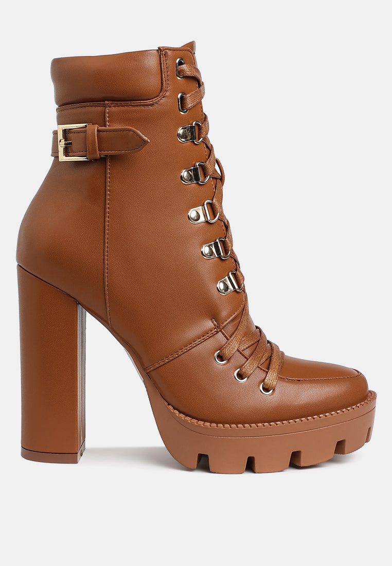 Willow High Block Heel Combat Boots - Tigbul's Variety Fashion Shop