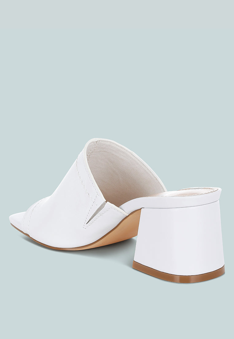 Wuling Slip-On Soft Leather Heels