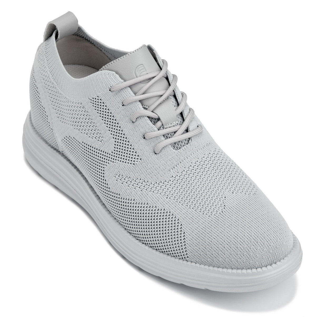 Men's CALTO - X2640 - 2.8 Inches Taller (Pewter/Light Grey Sole) - Lace Up Casual Walker - Lightweight - Tigbuls