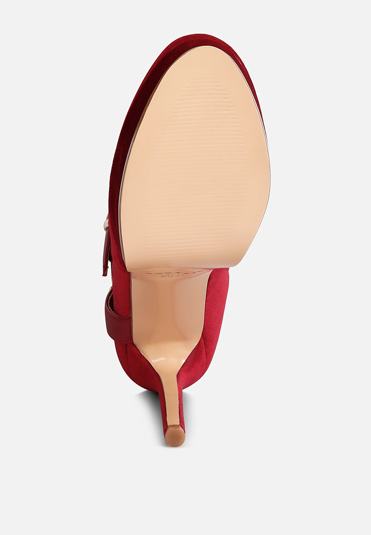 Zeppelin High Platform Velvet Ankle Boots - Tigbul's Variety Fashion Shop