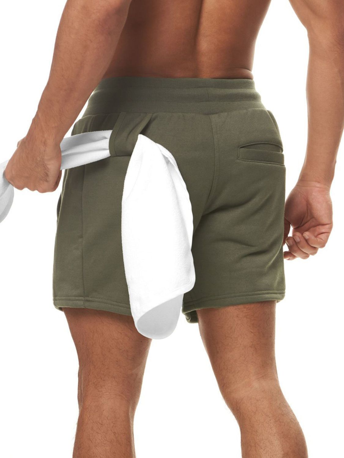 Men's Plus Size Drawstring High Waist Active Shorts - Tigbul's Variety Fashion Shop