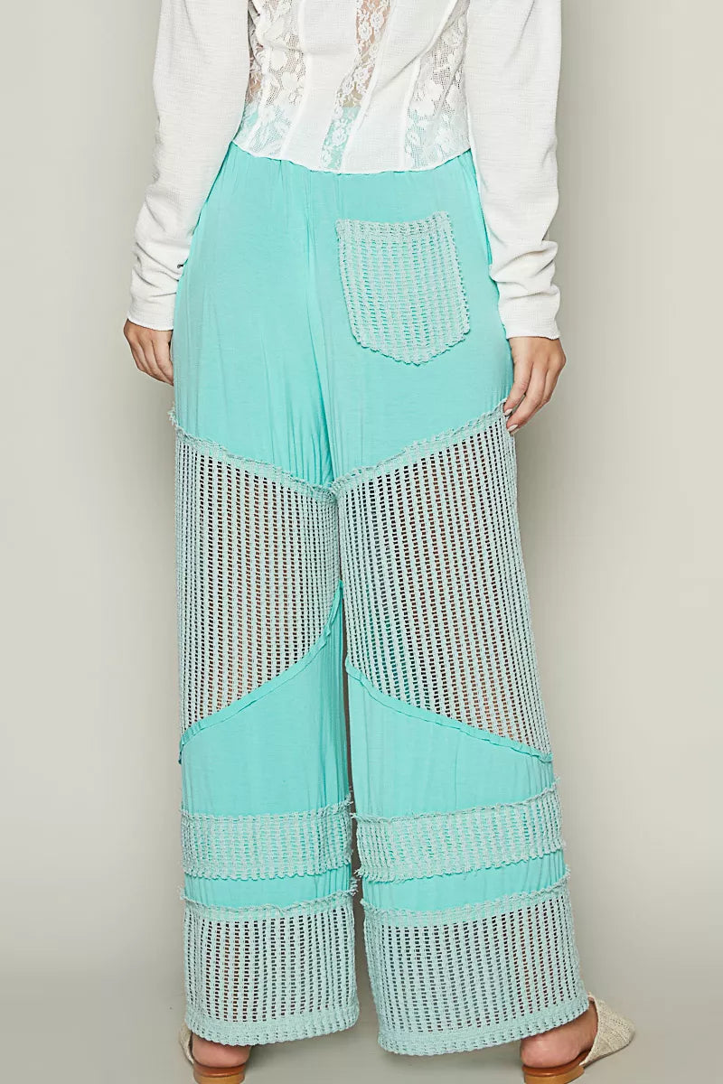 POL Drawstring Elastic Waistband Wide-Leg Pants - Tigbul's Variety Fashion Shop