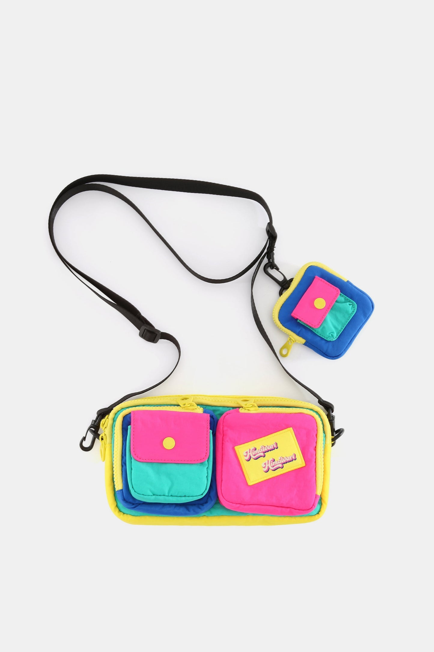 Himawari Removable Strap Nylon Crossbody Bag with EarPods Bag - Tigbul's Variety Fashion Shop