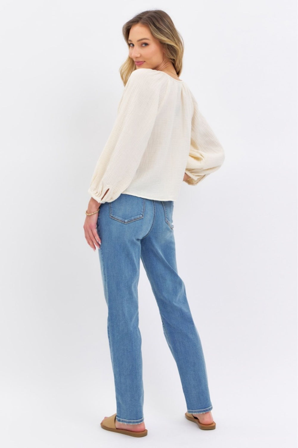 Judy Blue Full Size High Waist Straight Jeans - Tigbuls Variety Fashion