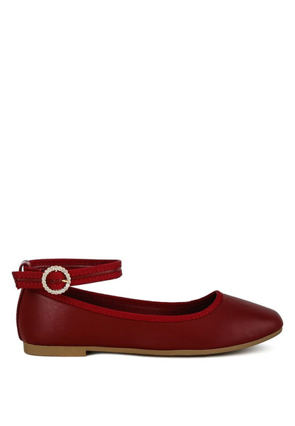 Danseur Ankle Strap Detail Ballet Flats - Tigbul's Variety Fashion Shop