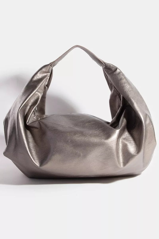 Simple Faux Leather Hobo Shoulder Bag - Tigbul's Variety Fashion Shop