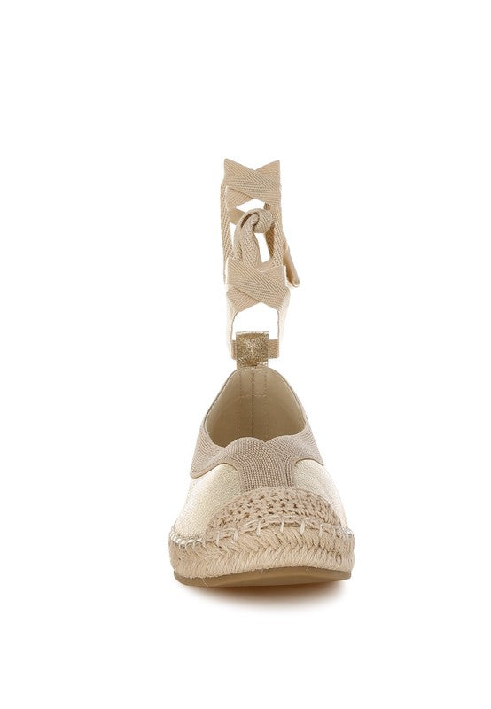 Zayal Metallic Detachable Lace Espadrilles - Tigbul's Variety Fashion Shop