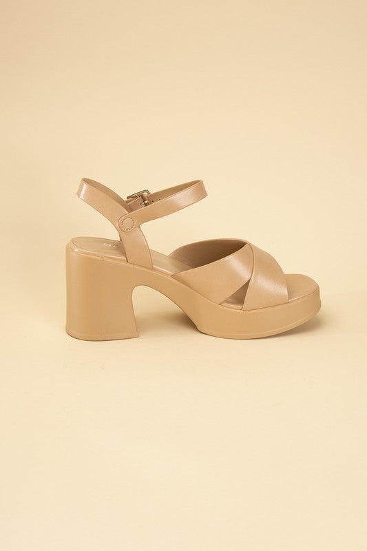 TOUCH-S Crisscross Sandal Heels - Tigbuls Variety Fashion