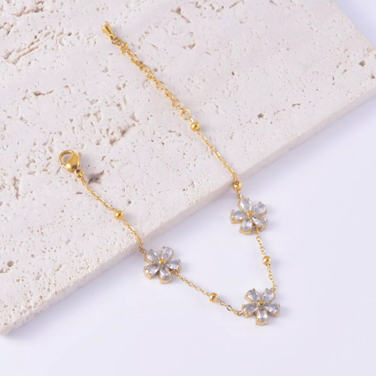 18K Gold-Plated Flower Jewelry Set - Tigbul's Variety Fashion Shop