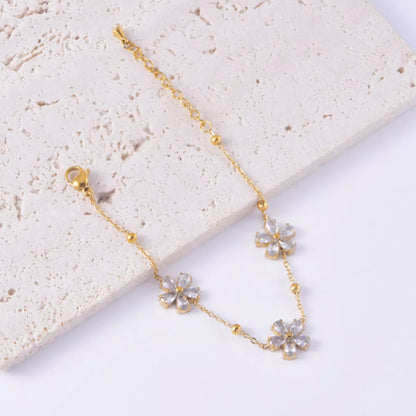 18K Gold-Plated Flower Jewelry Set - Tigbul's Variety Fashion Shop
