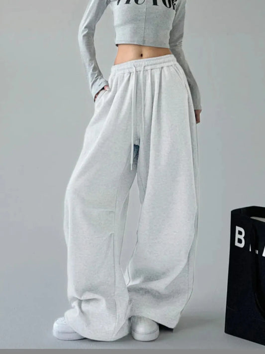 Oversized Wide Leg Drawstring Pants - Tigbul's Variety Fashion Shop