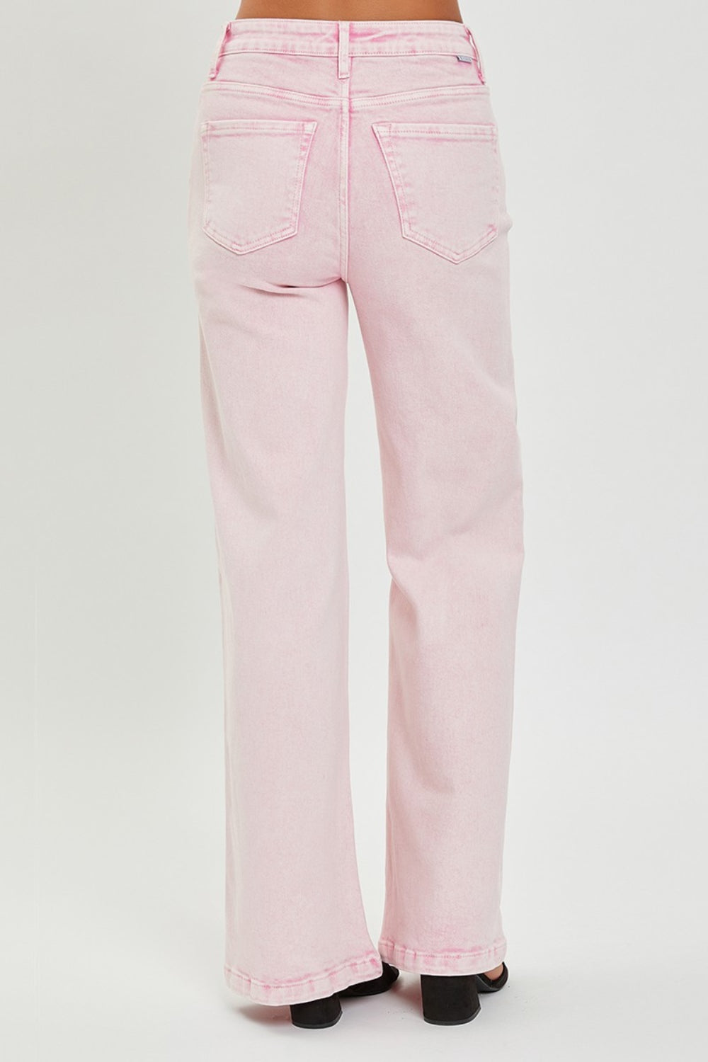  RISEN Pink High-Rise Tummy Control Wide Leg Jeans 0-3XL- Tigbuls Variety Fashion