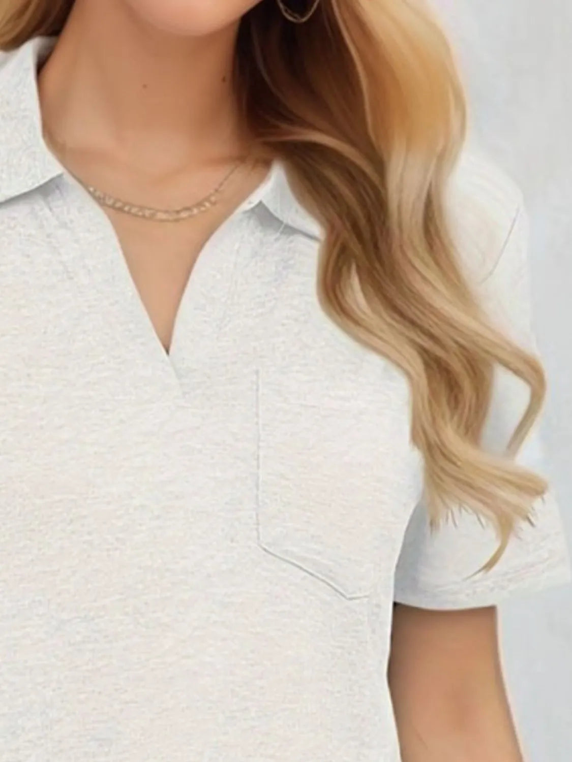 Johnny Collar Short Sleeve Top - Tigbul's Variety Fashion Shop