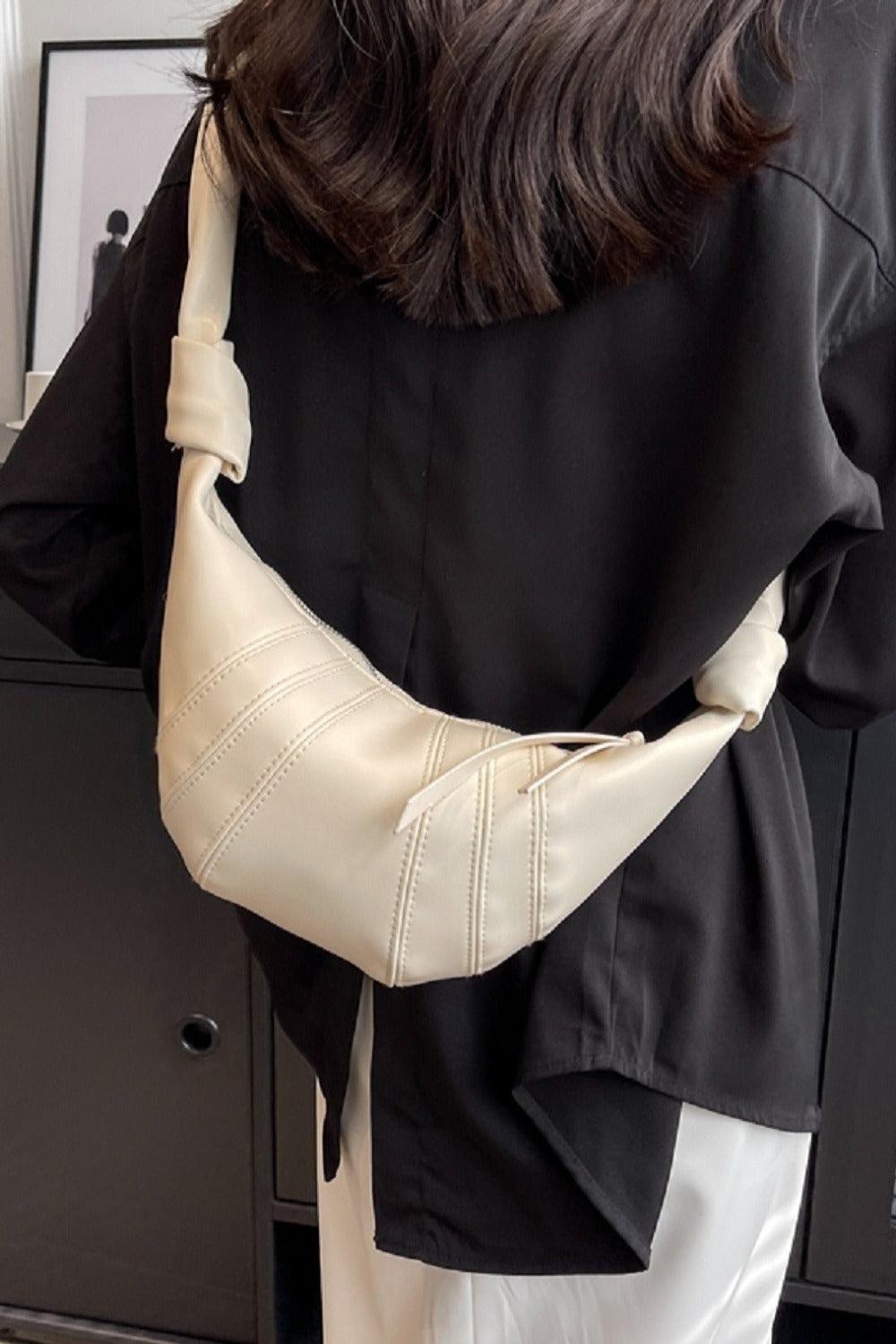 Zenana Vegan Leather Croissant Crossbody Bag - Tigbul's Variety Fashion Shop