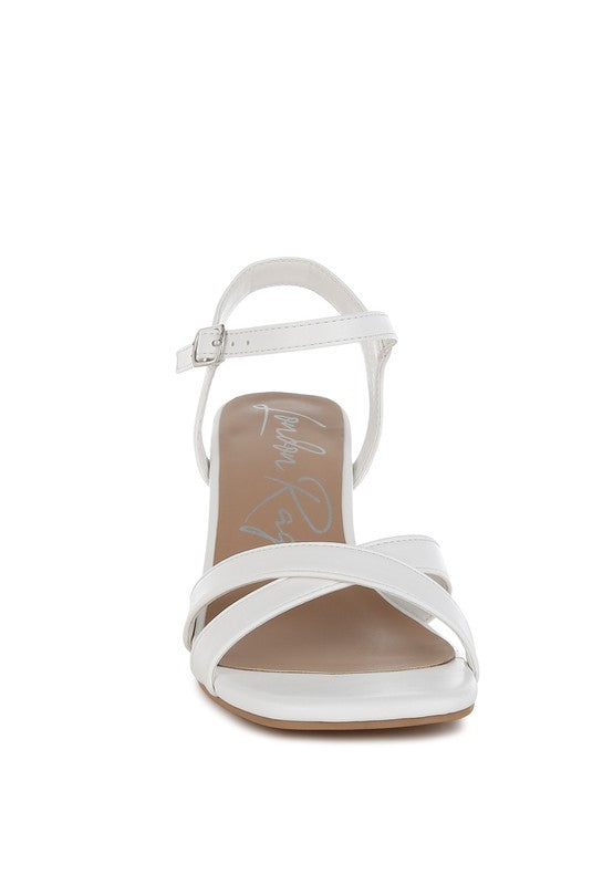 Edessa Square Toe Block Heel Sandals - Tigbul's Variety Fashion Shop