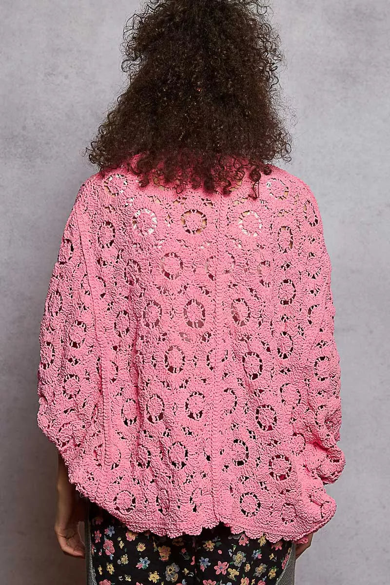 POL Floral Pattern Open Front Cardigan - Tigbul's Variety Fashion Shop