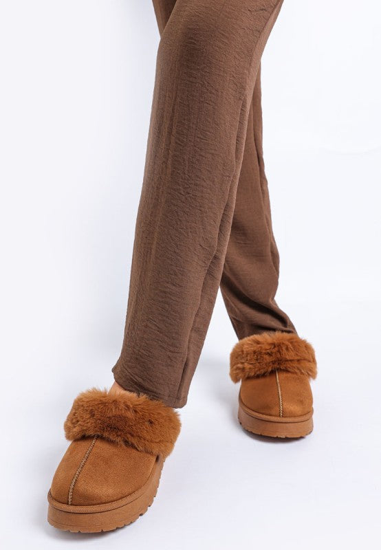 Portho Faux Fur Slip Ons - Tigbul's Variety Fashion Shop
