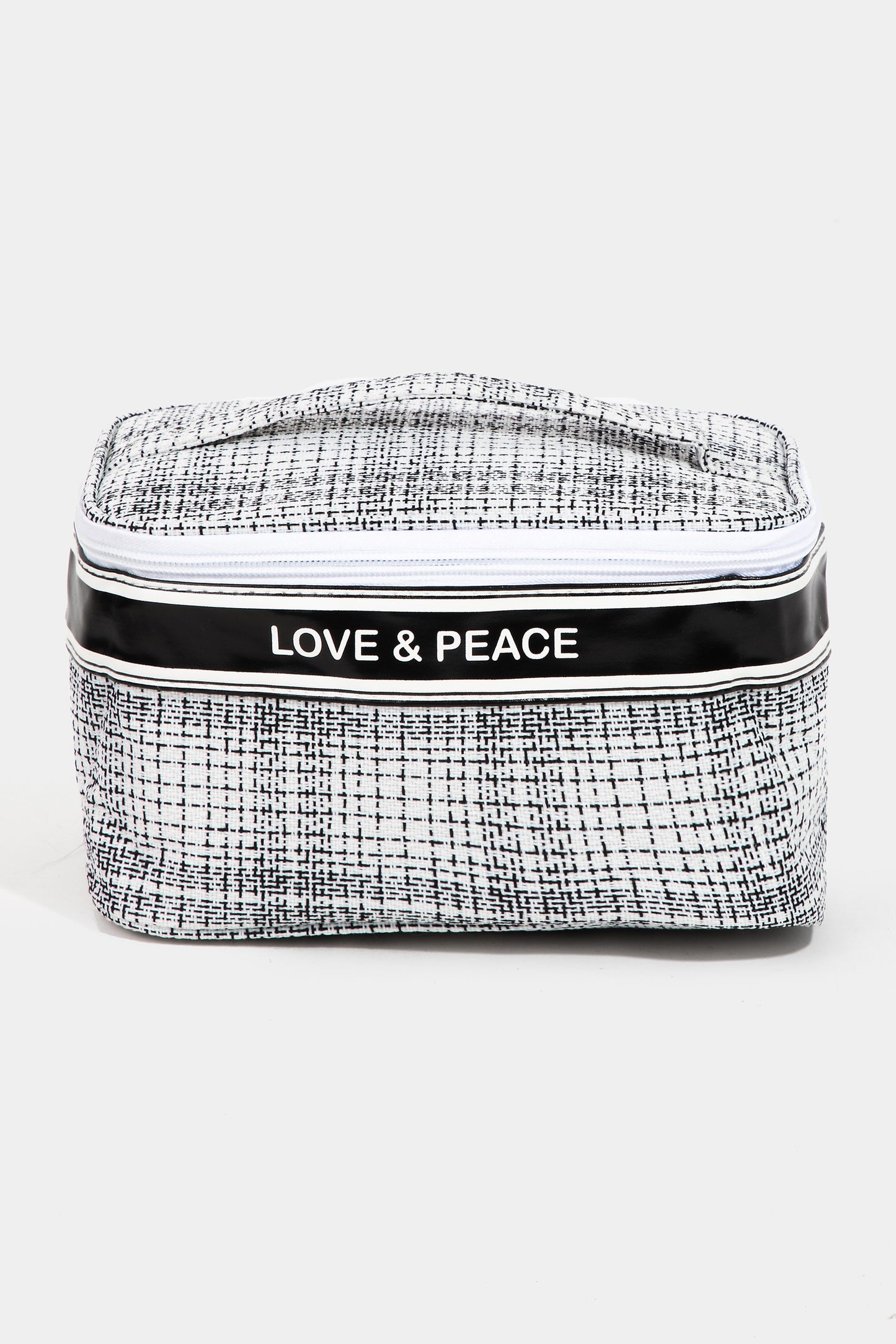 Fame Love & Peace Striped Handle Bag - Tigbul's Variety Fashion Shop