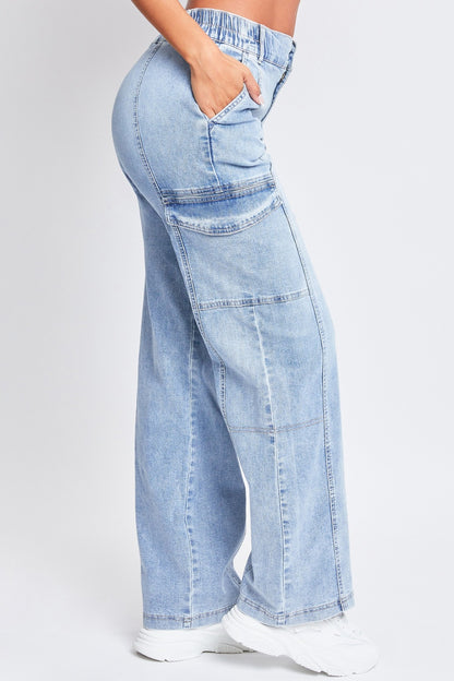 YMI Jeanswear High-Rise Straight Cargo Jeans - Tigbul's Variety Fashion Shop