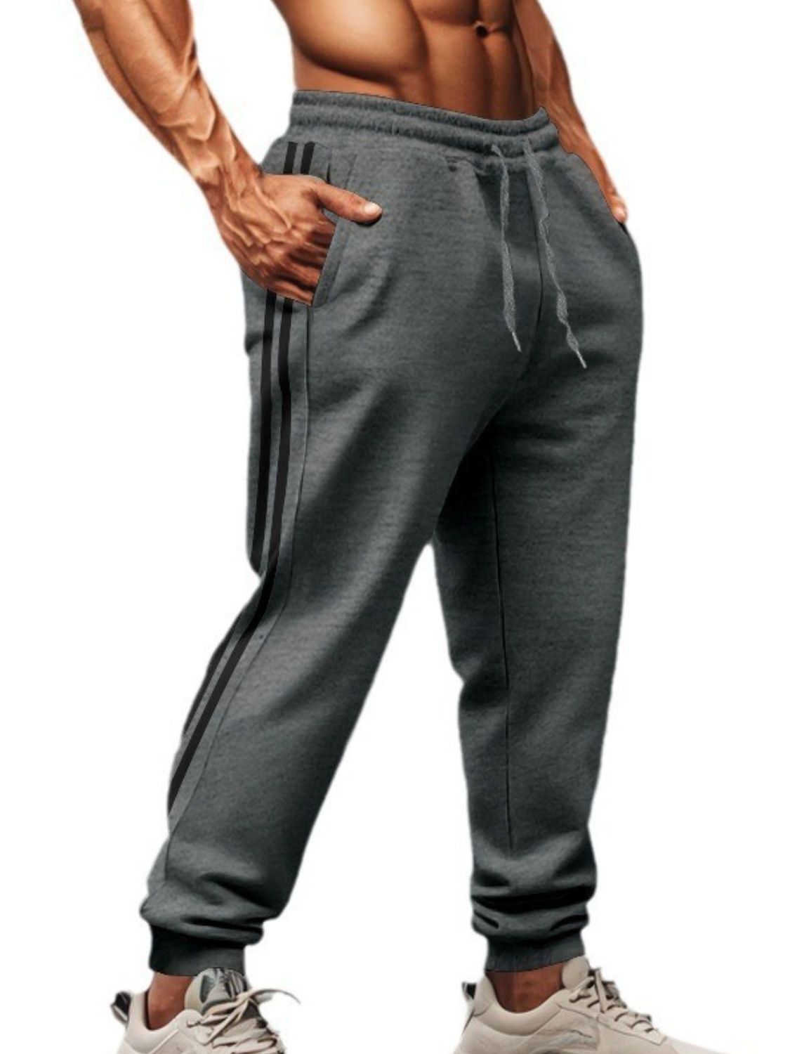 Men's Drawstring Pants With Pockets Small up to 3XL - Tigbul's Variety Fashion Shop