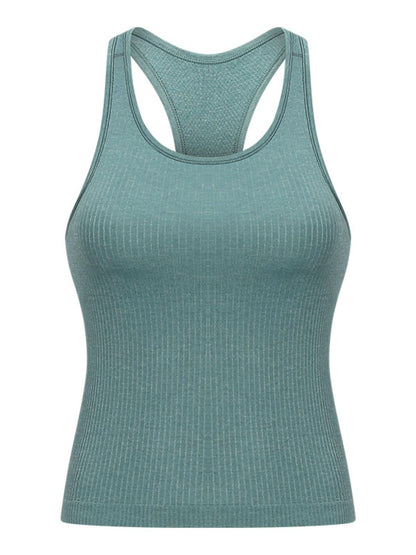 Round Neck Racerback Active Tank - Tigbul's Variety Fashion Shop