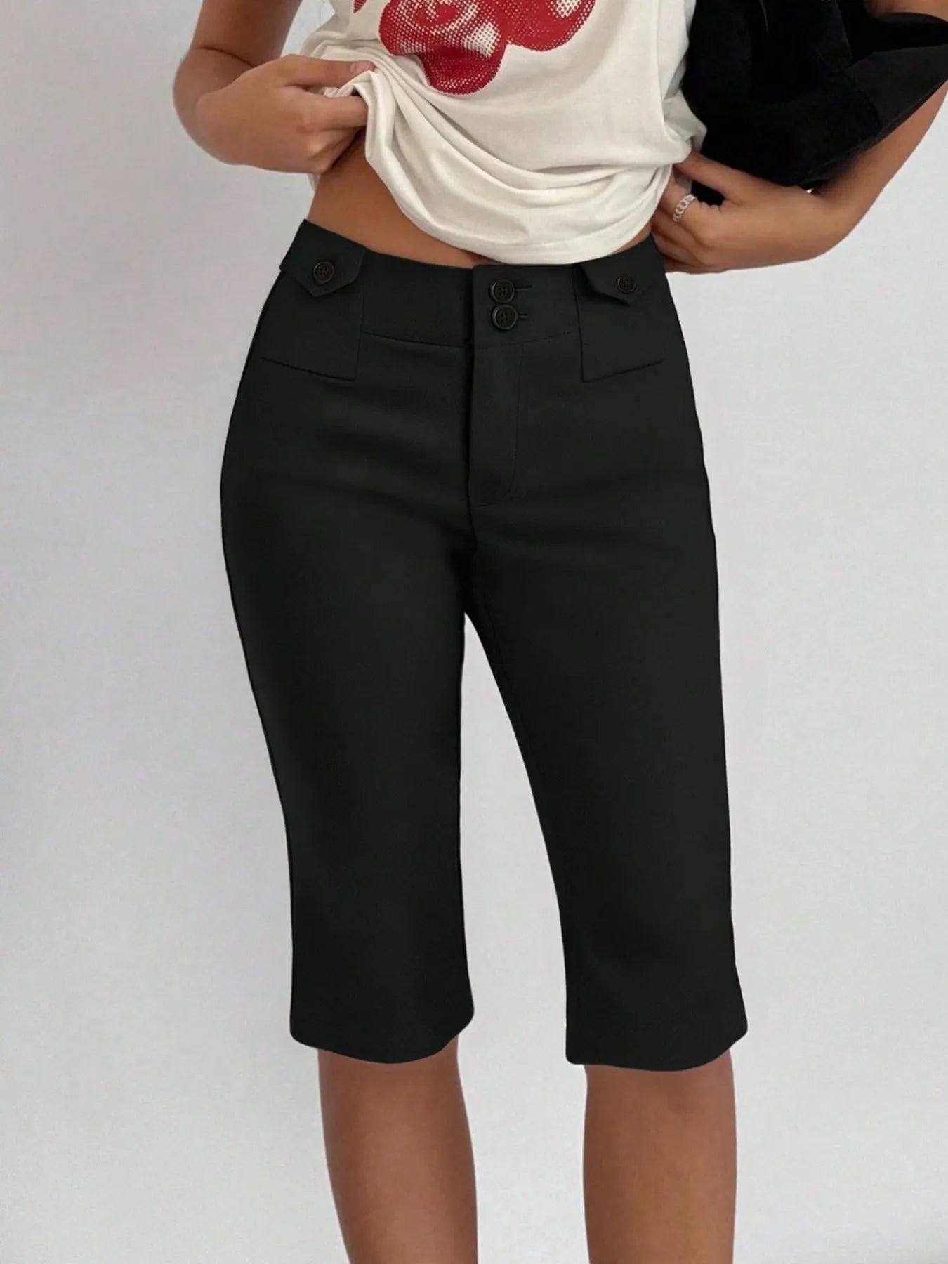 High-Waisted Shorts - Tigbul's Variety Fashion Shop