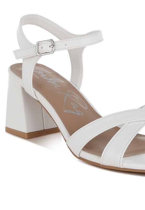 Edessa Square Toe Block Heel Sandals - Tigbul's Variety Fashion Shop