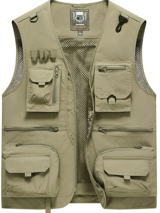 Men's Size Small to 6XL Zip Up Vest with Pockets Plus - Tigbul's Variety Fashion Shop